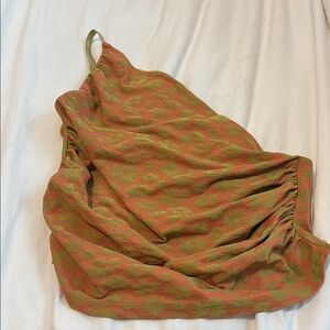 Green and Orange Patterned Dress